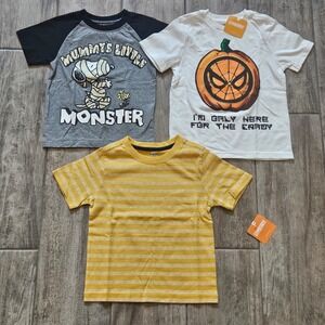 Gymboree Peanuts T-Shirt Lot of 3 Kids 3T Halloween Snoopy Fall Marvel Spiderman
